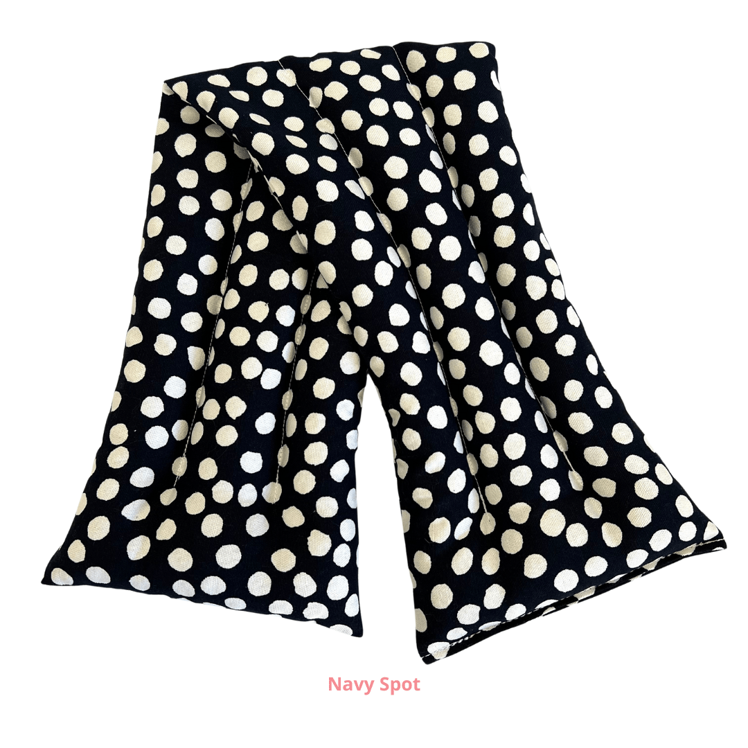 Handmade in canberra extra long heat pack filled with lupins provides alternative natural pain relief for endometriosis period and pelvic pain.