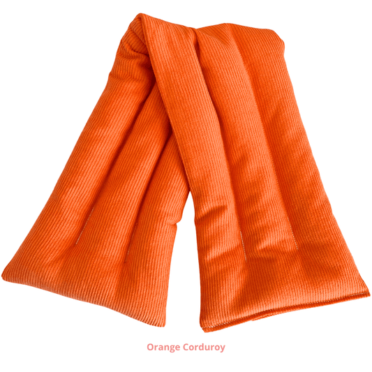 Extra long rectangle heat pack - Orange Corduroy