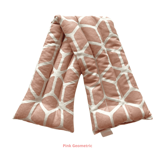 Extra long rectangle heat pack - Pink Geometric