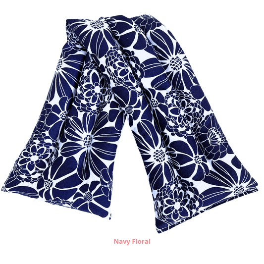 Extra long rectangle heat pack - Navy Floral